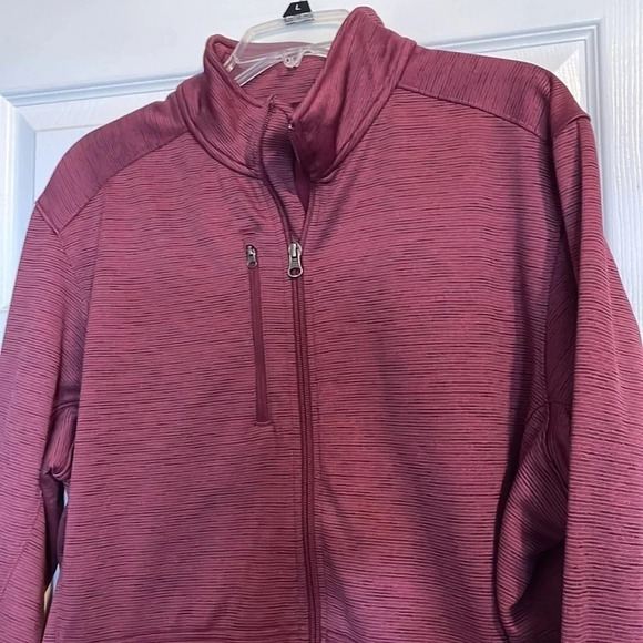 Port Authority men’s maroon full zip sweater size XL - Picture 2 of 8